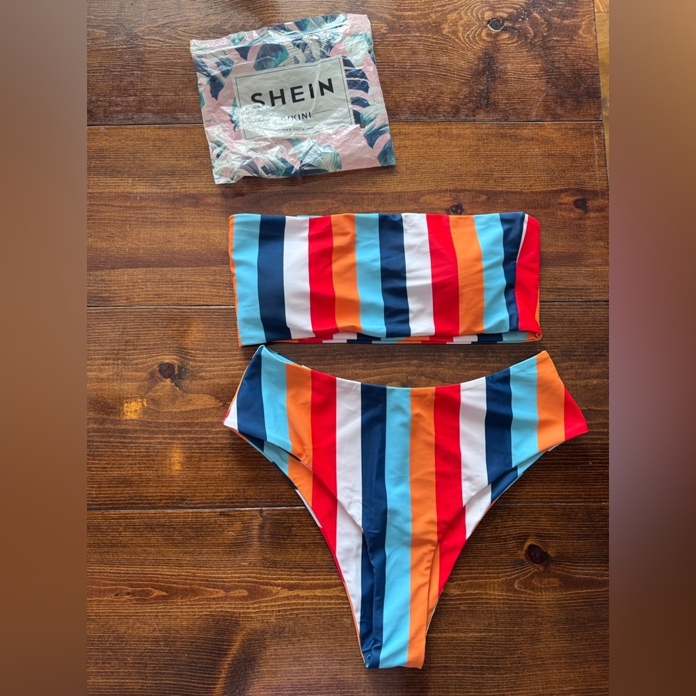 SHEIN Women’s Colorful Striped Bikini Set